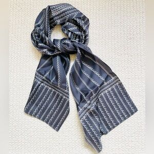 🖤🤍 Nicole Miller Chain Print Scarf | Graphic Chic Statement